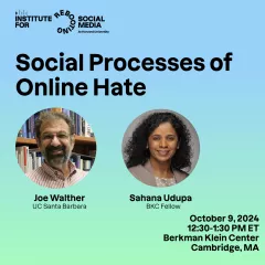 Social Processes of Online Hate