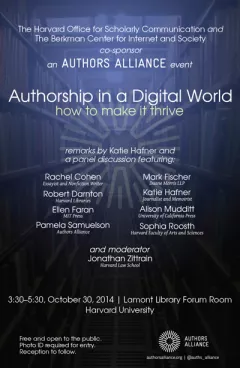 Authorship in the Digital World: How to Make It Thrive